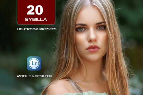 20 پریست لایت روم حرفه ای 2022 رنگی تم گرم روشن Sybilla Lightroom Preset