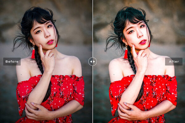 40 پریست لایت روم پرتره و کمرا راو و اکشن کمرا راو فتوشاپ تم رژگونه Rouge Pro Lightroom Presets