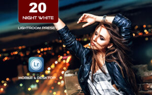 20 پریست لایت روم حرفه ای 2022 رنگی تم شب سفید Night White Lightroom Presets