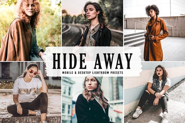 40 پریست لایت روم و کمرا راو و اکشن کمرا راو فتوشاپ تم فشن استایل Hide Away Lightroom Presets