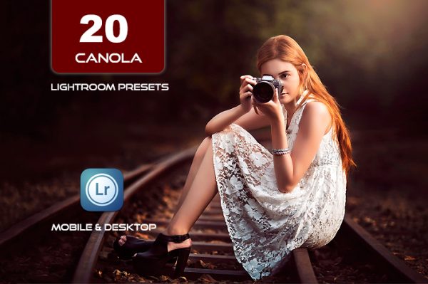 20 پریست لایت روم حرفه ای 2022 رنگی تم شکلاتی Canola Lightroom Presets