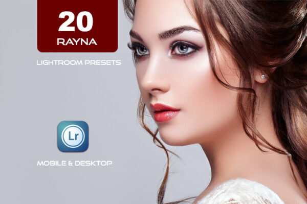 20 پریست لایت روم حرفه ای عکس پرتره تم استایل Rayna Lightroom Presets