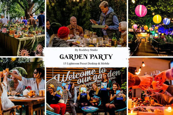 30 پریست لایت روم حرفه ای 2022 رنگی تم مهمانی در باغ Garden Party Lightroom Presets