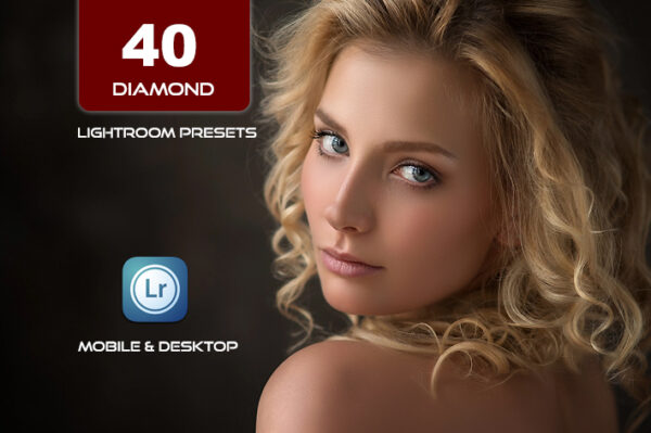 40 پریست لایت روم و کمرا راو و اکشن کمرا راو فتوشاپ تم الماس Diamond Lightroom Presets