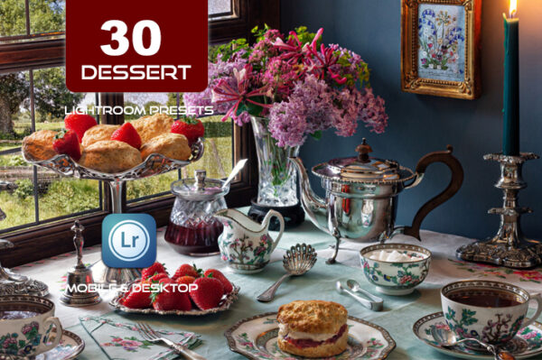 30 پریست لایت روم حرفه ای 2022 رنگی تم دسر Dessert Lightroom Presets