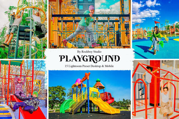 30 پریست لایت روم حرفه ای 2022 رنگی تم شهربازی Playground Lightroom Presets