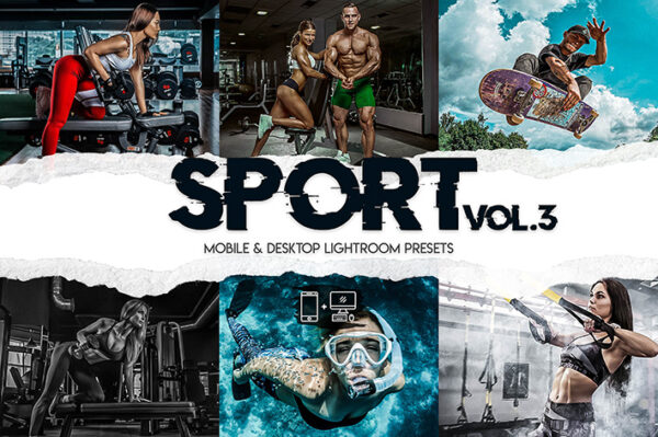 60 پریست لایت رومم 2022 ورزشی و پریست کمرا راو فتوشاپ Sport Lightroom Presets Vol. 3