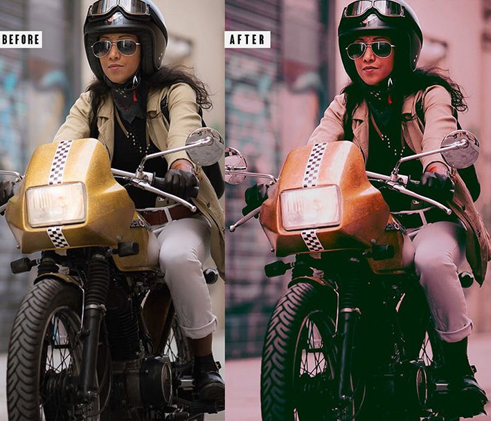 9 پریست لایت روم و اکشن فتوشاپ فشن 2022 حرفه ای تم موتورسوار Moto Photoshop Action Lightrom Presets
