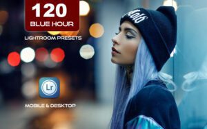 120 پریست لایت روم 2022 و پریست کمرا راو فتوشاپ و لات رنگی تم ساعت آبی Blue Hour Lightroom Presets LUTs