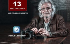 13 پریست لایت روم پرتره کنتراست نور و اکشن فتوشاپ HDR Portrait Presets