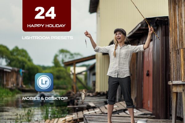 24 پریست لایت روم حرفه ای 2022 رنگی تم تعطیلات خوب Happy Holiday Lightroom Presets