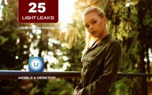 25 پریست لایت روم حرفه ای تم شعاع نورانی رنگی Light Leaks Vol. 2 Lightroom Presets