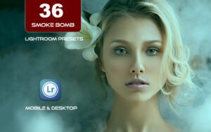 36 پریست لایت روم حرفه ای 2022 رنگی تم دود رنگی Smoke Bomb Lightroom Presets