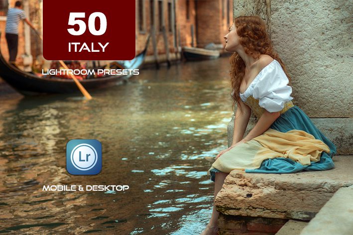 50 پریست لایت روم و اکشن فتوشاپ و لات رنگی تم ایتالیا Italy Lightroom Presets Photoshop Actions LUT Filter