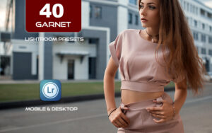 40 پریست لایت روم 2023 حرفه ای و پریست کمرا راو تناژ صورتی Garnet Lightroom Presets