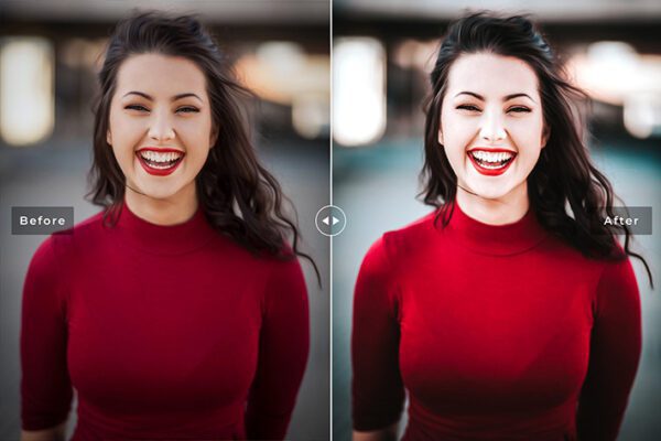 40 پریست لایت روم و کمرا راو و اکشن کمرا راو فتوشاپ تم قرمز Harlow Lightroom Presets