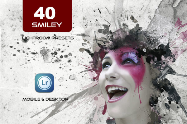 40 پریست لایت روم و کمرا راو و اکشن کمرا راو فتوشاپ تم لبخند Smiley Lightroom Presets