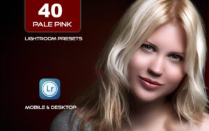 40 پریست لایت روم 2023 حرفه ای و پریست کمرا راو تم صورتی کمرنگ Pale Pink Lightroom Presets
