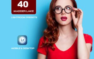 40 پریست لایت روم 2023 حرفه ای و پریست کمرا راو تم سرخ Madder Lake Lightroom Presets