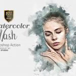 دانلوداکشن فتوشاپ تبدیل عکس به نقاشی بنام Watercolor Wash Photoshop Action