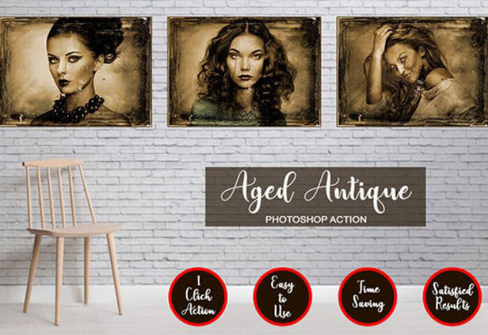 دانلود اکشن زیبای فتوشاپ AGED ANTIQUE PHOTOSHOP ACTION