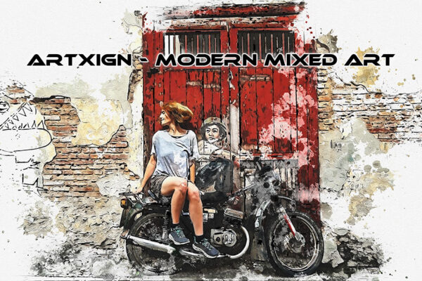 دانلود اکشن زیبای فتوشاپ : Artxign – Modern Mixed Art