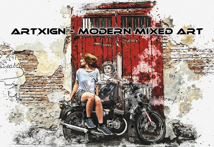 دانلود اکشن زیبای فتوشاپ : Artxign – Modern Mixed Art