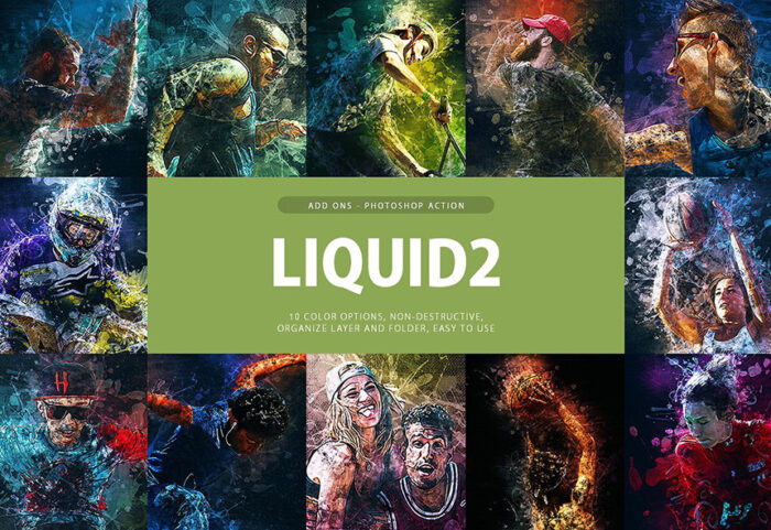 دانلود اکشن فتوشاپ Liquid 2 Photoshop Action