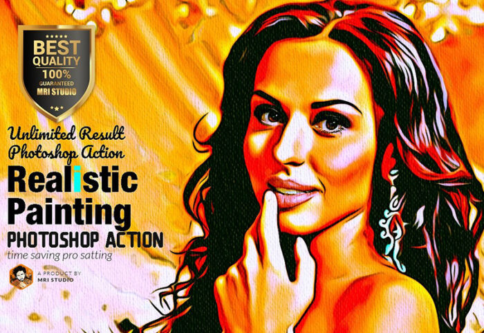 دانلود اکشن فتوشاپ Realistic Painting