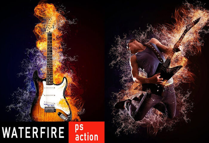 دانلود اکشن فتوشاپ Waterfire Photoshop Action