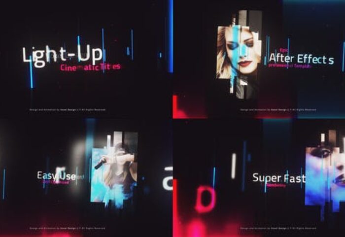 دانلود پروژه آماده افترافکت تیتراژ حرفه ای LightUP - Cinematic Titles