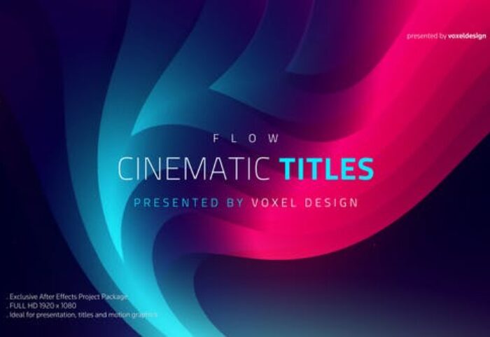 دانلود پروژه آماده افترافکت تیتراژ زیبای FLOW - Cinematic Titles