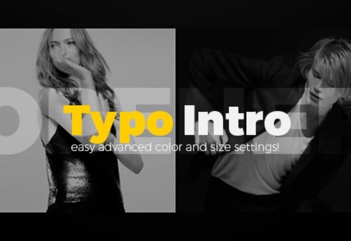 دانلود پروژه آماده افترافکت تیتراژ فیلم Typo Intro Opener