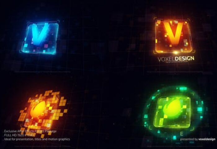 دانلود پروژه آماده افترافکت نمایش لوگو Techno Block Logo
