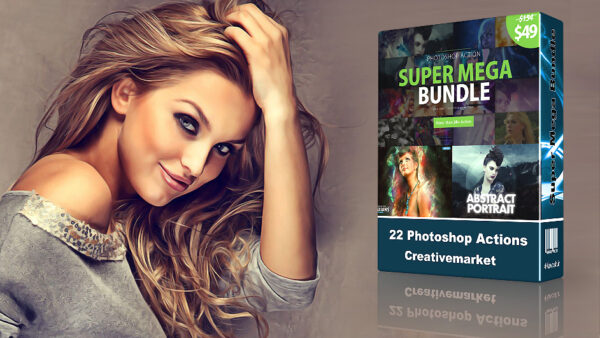 دانلود پکیج 22 اکشن فوق حرفه ای فتوشاپ Super Mega Bundle Photoshop Action