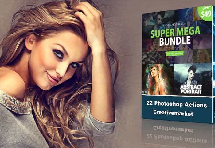 دانلود پکیج 22 اکشن فوق حرفه ای فتوشاپ Super Mega Bundle Photoshop Action