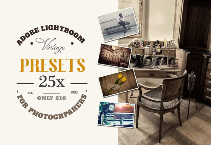 دانلود 25 پریست لایت روم Lightroom 25 Vintage Retro Presets