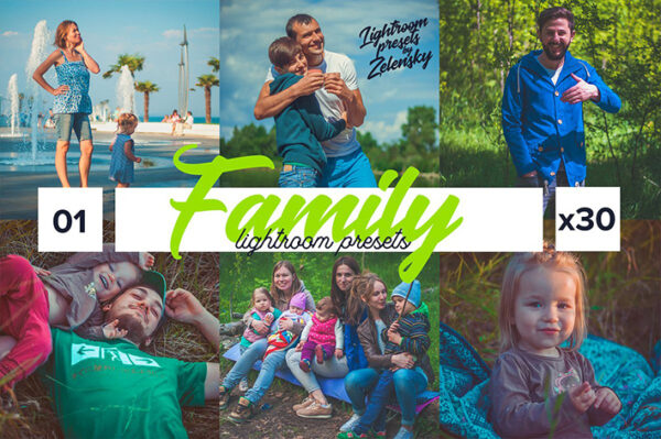 دانلود 30 پریست لایت روم حرفه ای : Family Lightroom Presets