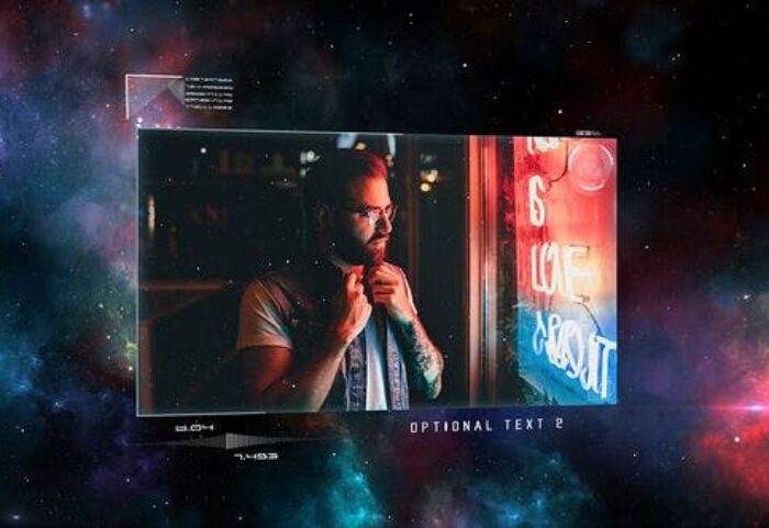 دانلود پروژه آماده افترافکت اسلایدشو حرفه ای Space Holograms