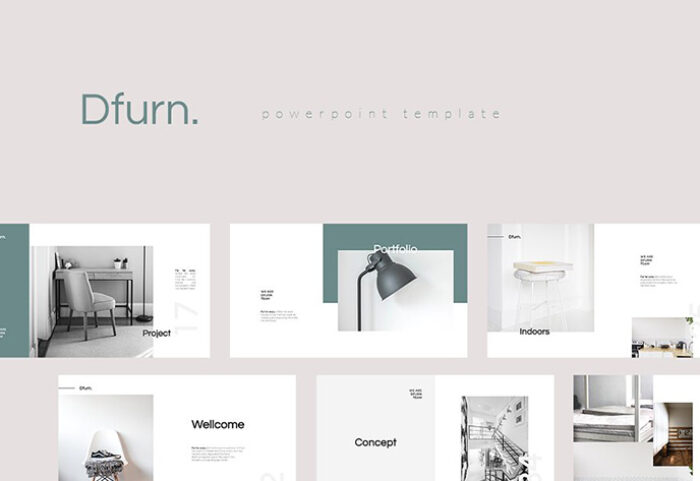 دانلود قالب آماده پاورپوینت Dfurn PowerPoint Template