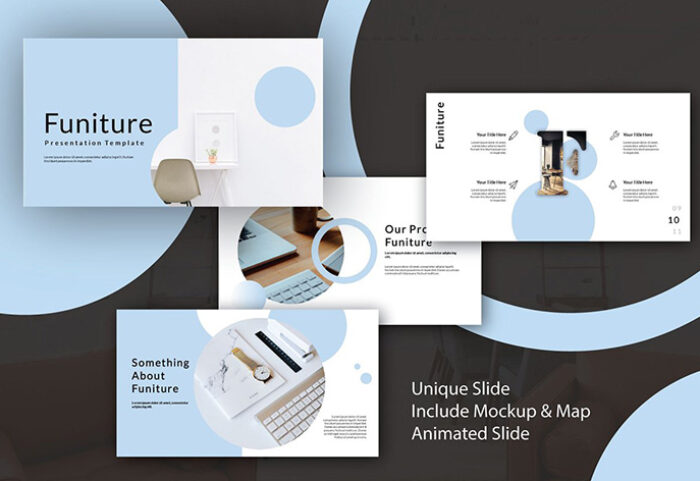 دانلود قالب آماده پاورپوینت Funiture Powerpoint Template