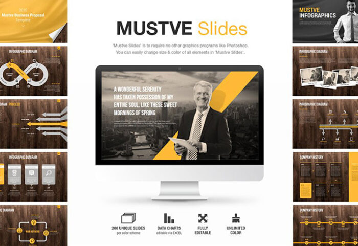 دانلود قالب آماده پاورپوینت Mustve Powerpoint Slides