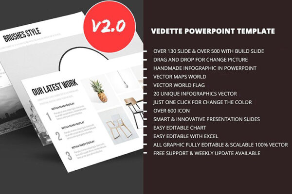 دانلود قالب آماده پاورپوینت Vedette PowerPoint Template