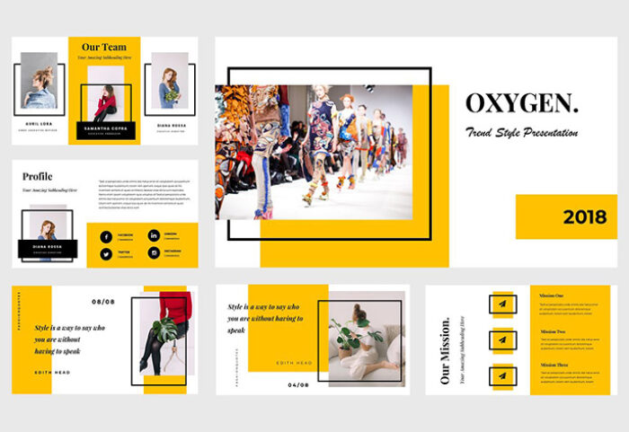 دانلود قالب پاورپوینت Oxygen Powerpoint Keynote Presentation