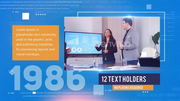 دانلود پروژه آماده افترافکت : معرفی شرکت Corporate Timeline Presentation