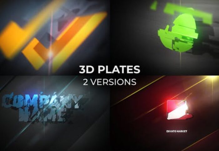 دانلود پروژه آماده افترافکت : نمایش لوگو 3D Plates Logo