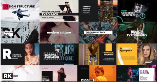 دانلود تایتل آماده و حرفه ای پریمیر : motionarray Clean Typography