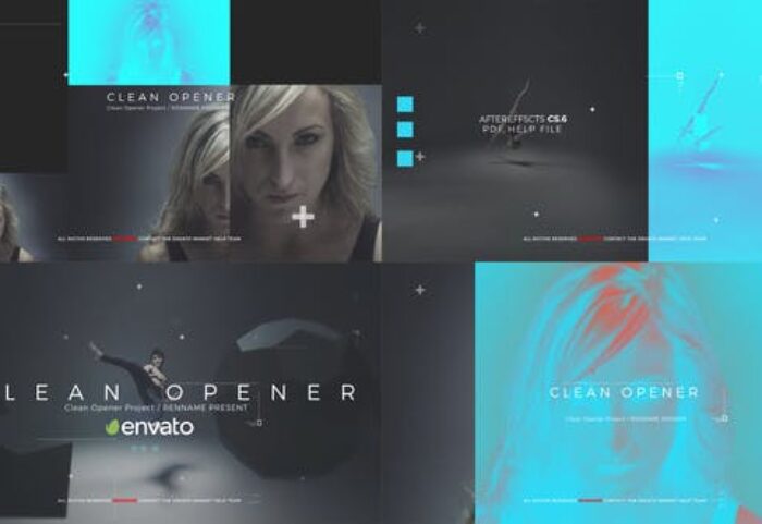 دانلود پروژه آماده افترافکت تیتراژ فیلم حرفه ای videohive Clean Opener
