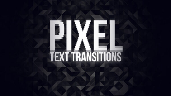دانلود پکیج ترنزیشن حرفه ای پریمیر : Pixel Text Transitions Premiere Pro