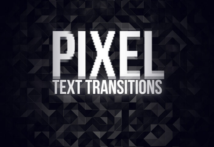 دانلود پکیج ترنزیشن حرفه ای پریمیر : Pixel Text Transitions Premiere Pro